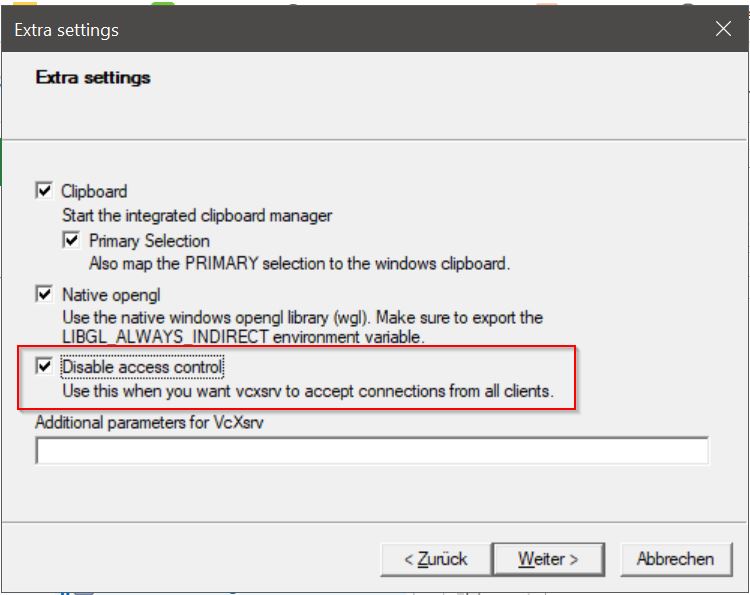 VcXsrv - Einstellungen 3